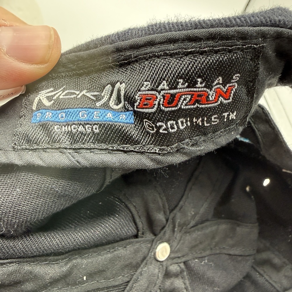 Dallas Burn Hat RARE Vintage MLS aka FC Dallas Hat Cap‎ Black Retro - Picture 6 of 7